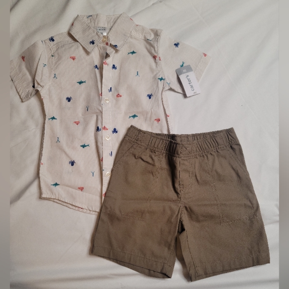 Carters 3T 2-piece shirt and short set